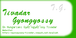 tivadar gyongyossy business card